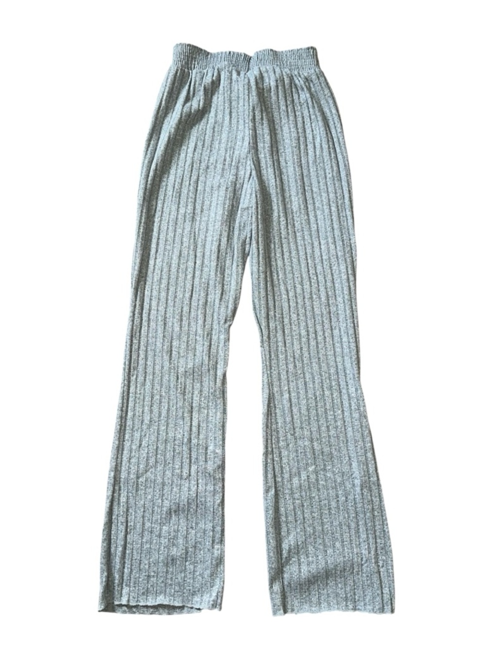 Women's Auden Super Soft Rib Knit Lettuce Hem Bootcut Flare Lounge Pants - Picture 3 of 5